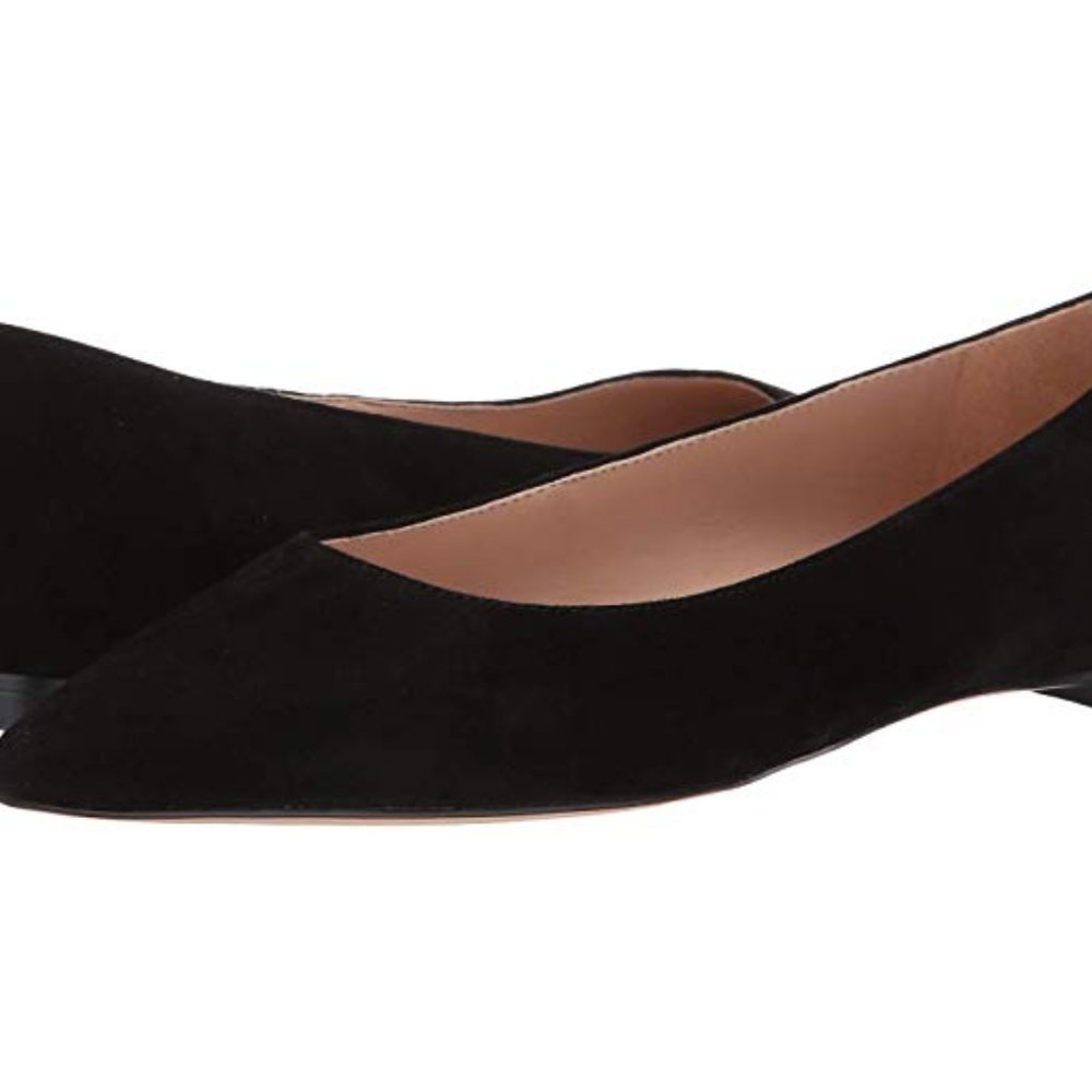 Same Edelman Sally Black Kid Suede Leather